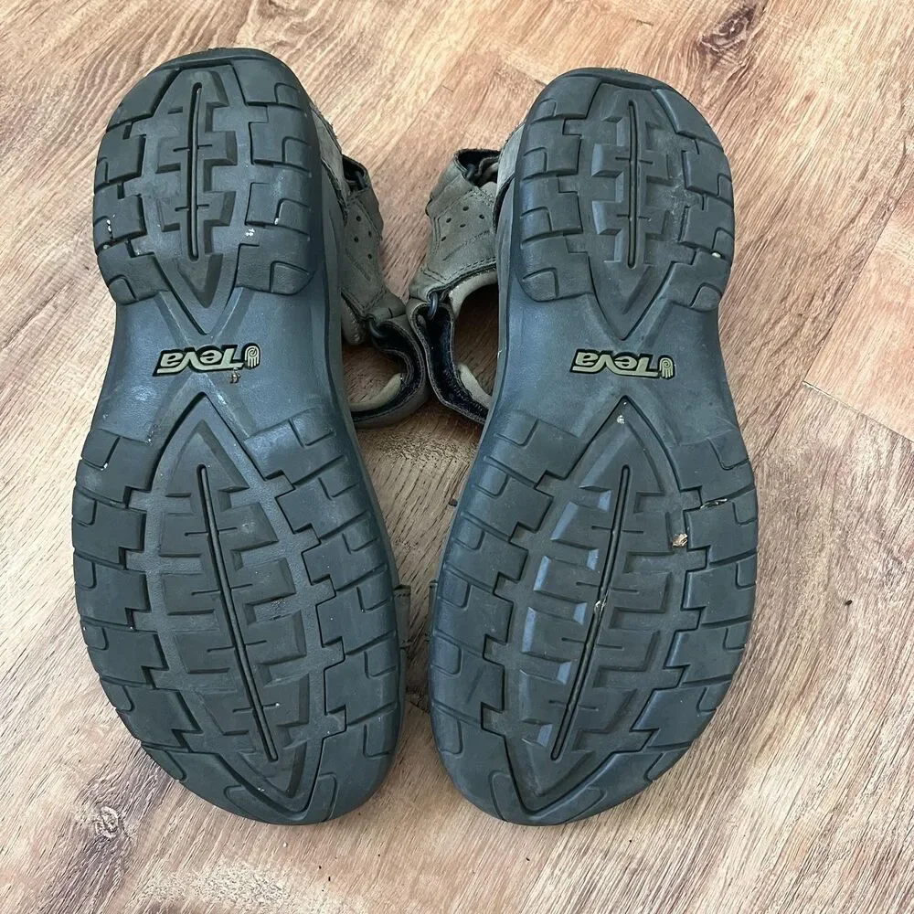 Teva Sandals Shoes Mens Size 11‎ Gray Anuyong Spider Rubber Strap Outdoor Hiking